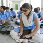 Manisha in the classroom at her local school